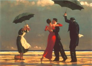 The Singing Butler Painting by Jack Vettriano; The Singing Butler Art Print for sale